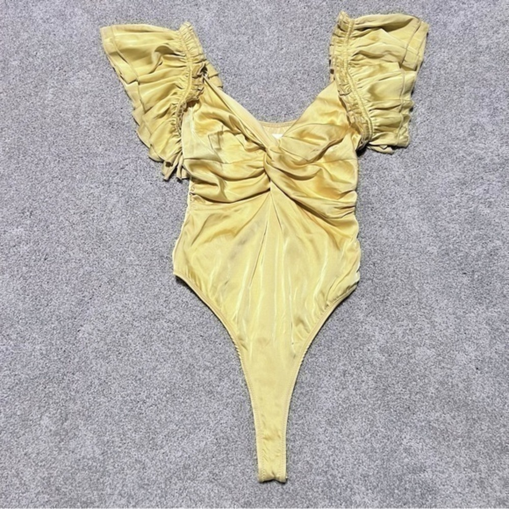 NWT Skylar Rose gold silky body suit size small